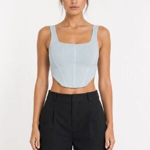 Aritzia Babaton NWT Sculpt Knit Bustier‎ Women's Small Daze Grey Modern Chic